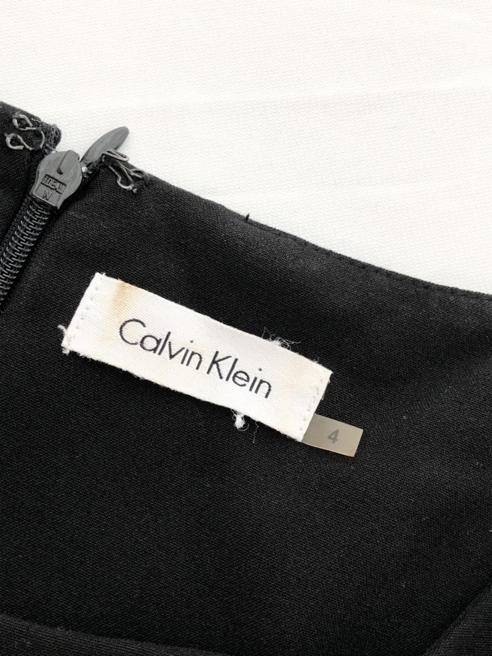 Calvin Klein Black Pintuck Detail Sleeveless Dress