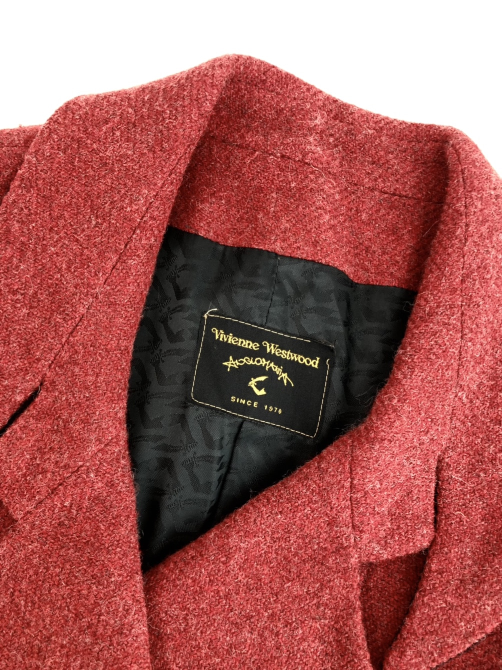 Vivienne Westwood Red Tweed Long Sleeve Jacket