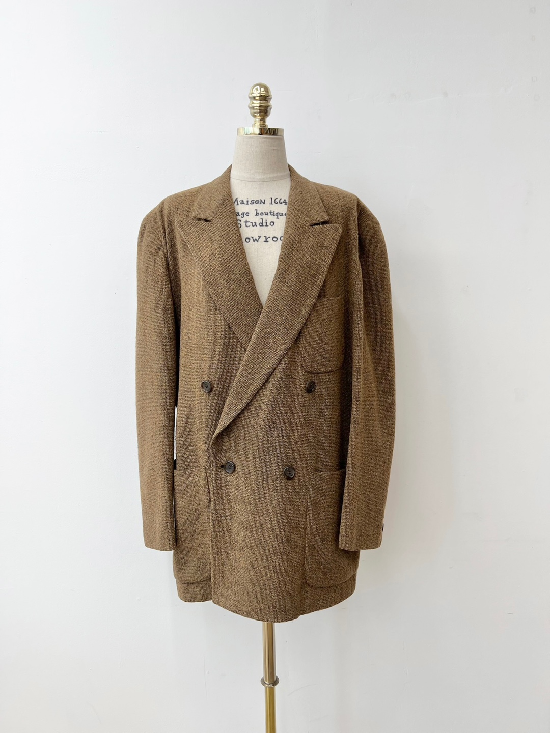 Deep Brown Three Pocket Oversized Wool Jacket [Made In Italy]