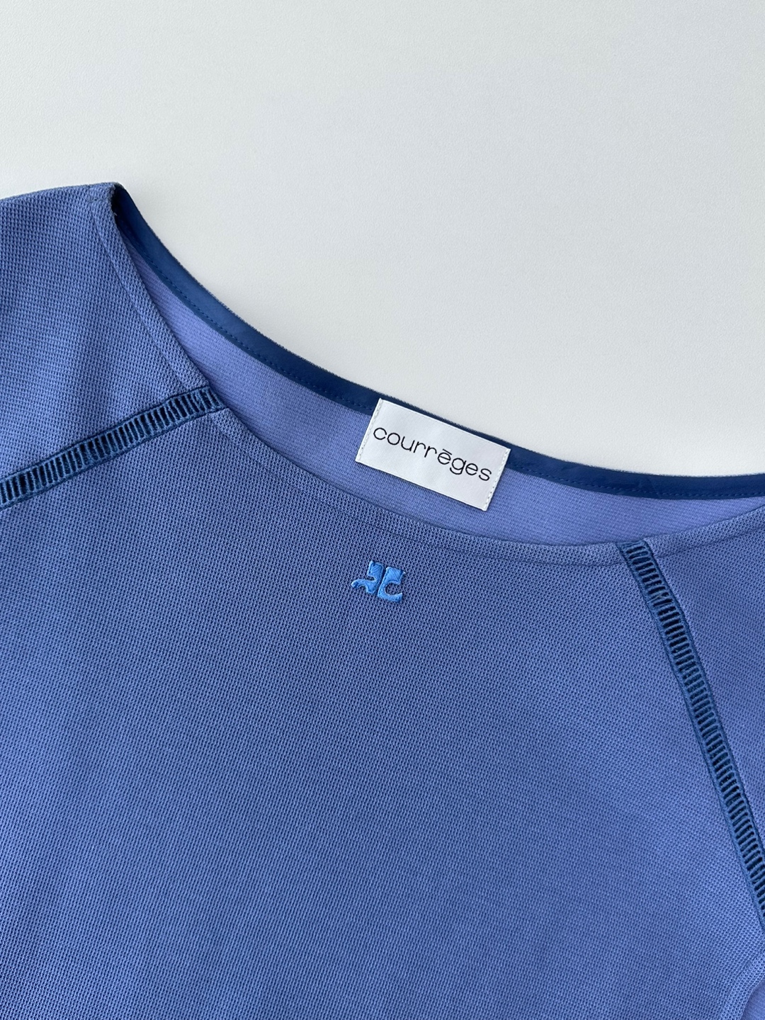 Courrèges Blue Punching Detail Span One Piece