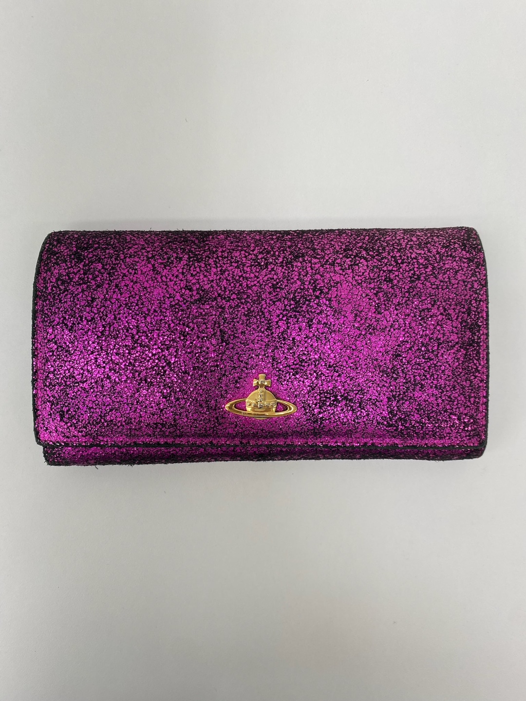 Vivienne Westwood Pink Glitter Long Wallet(made in italy)