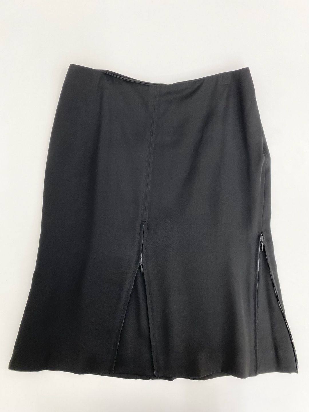 Jean Paul Black Zip Detail Flare Skirt