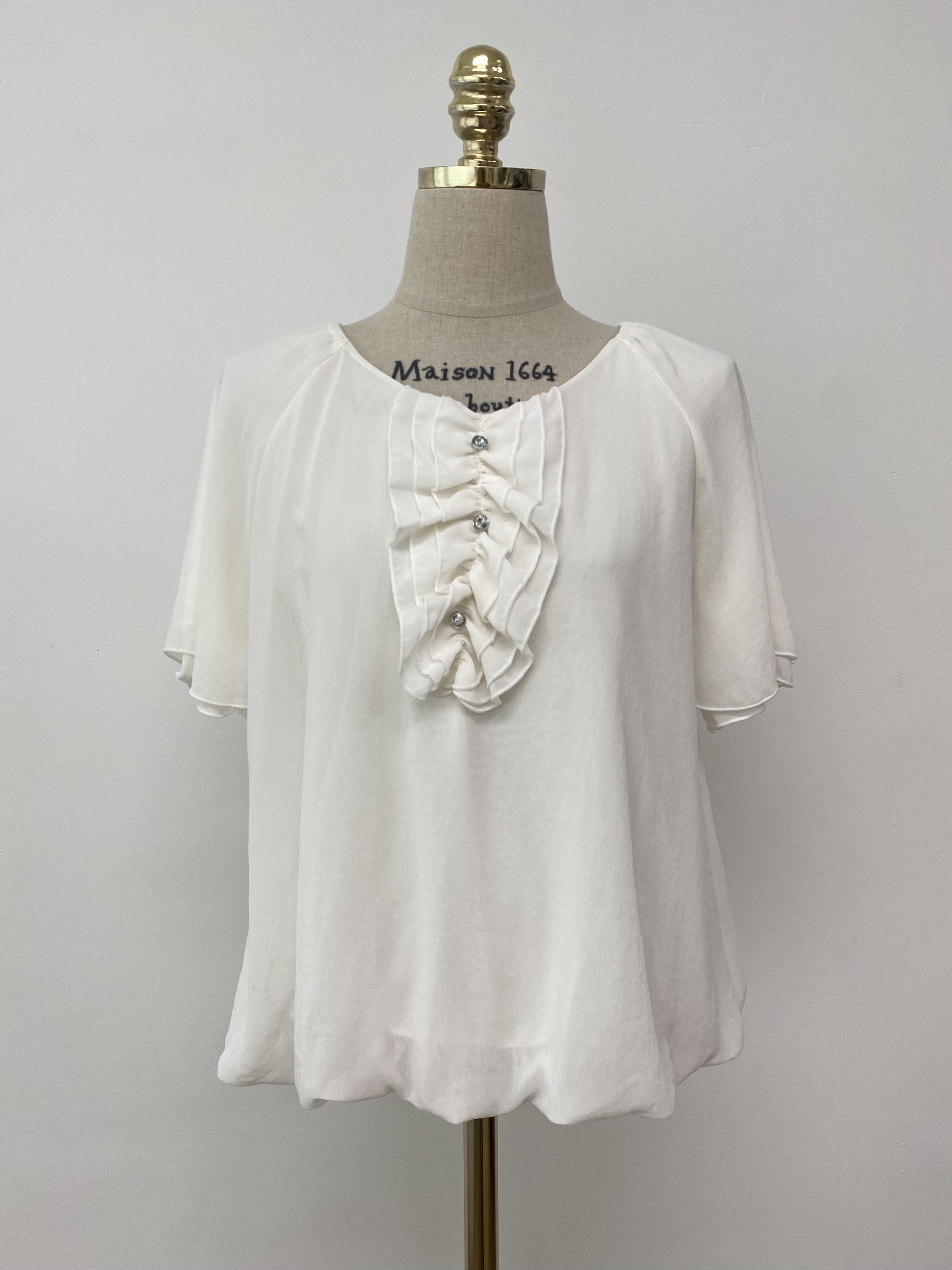 front ruffle cubic top