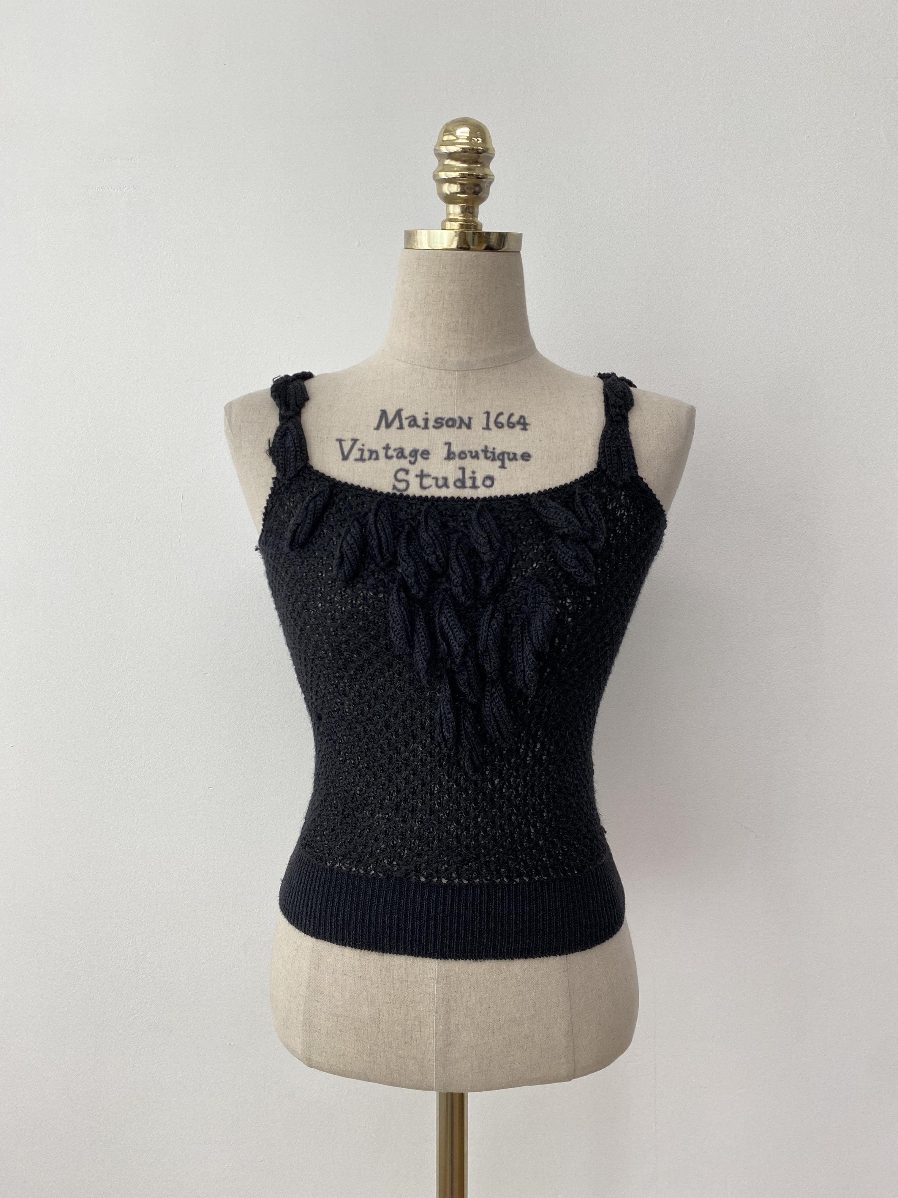 knit detail sleeveless