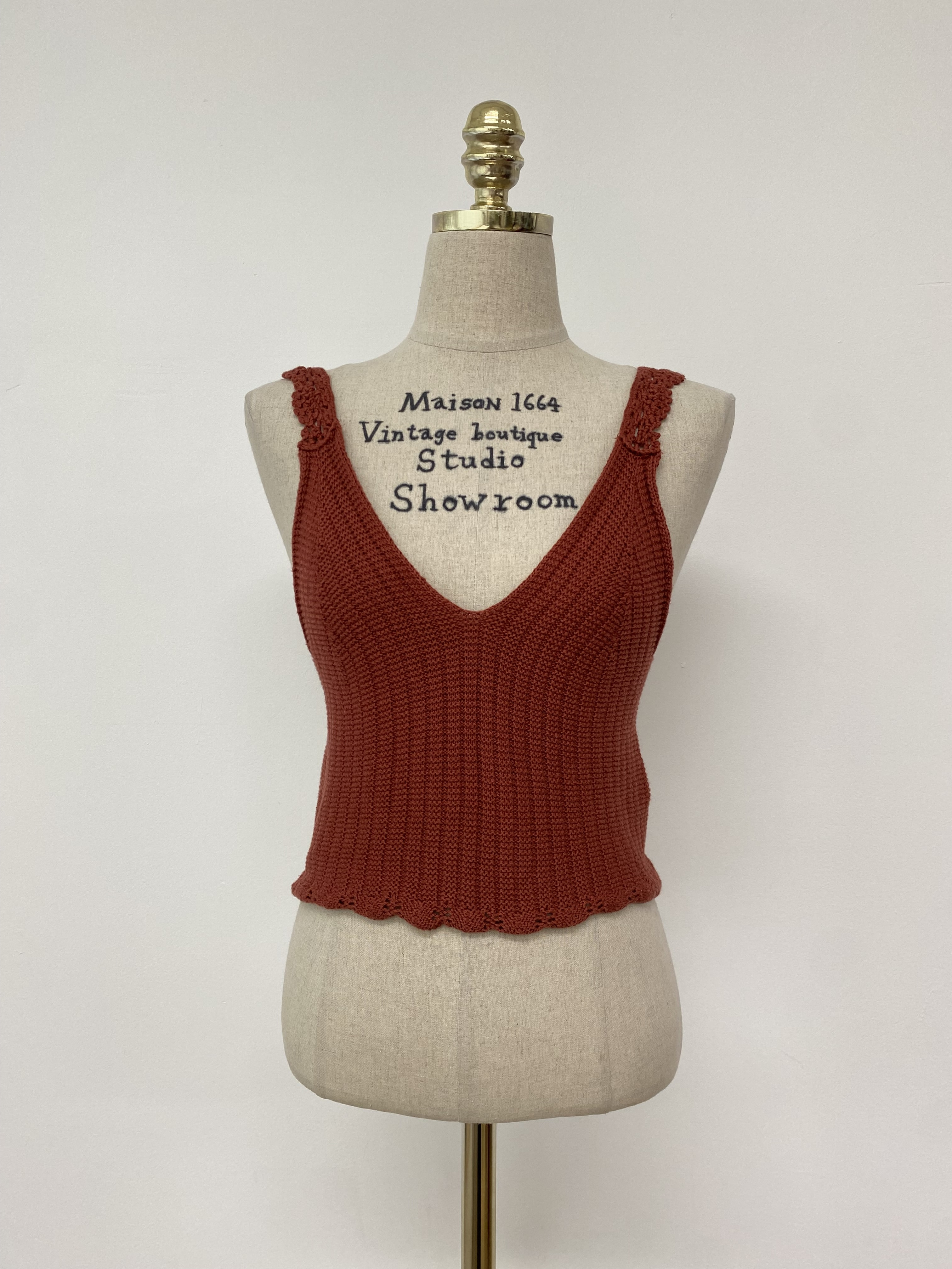 back split knit sleeveless