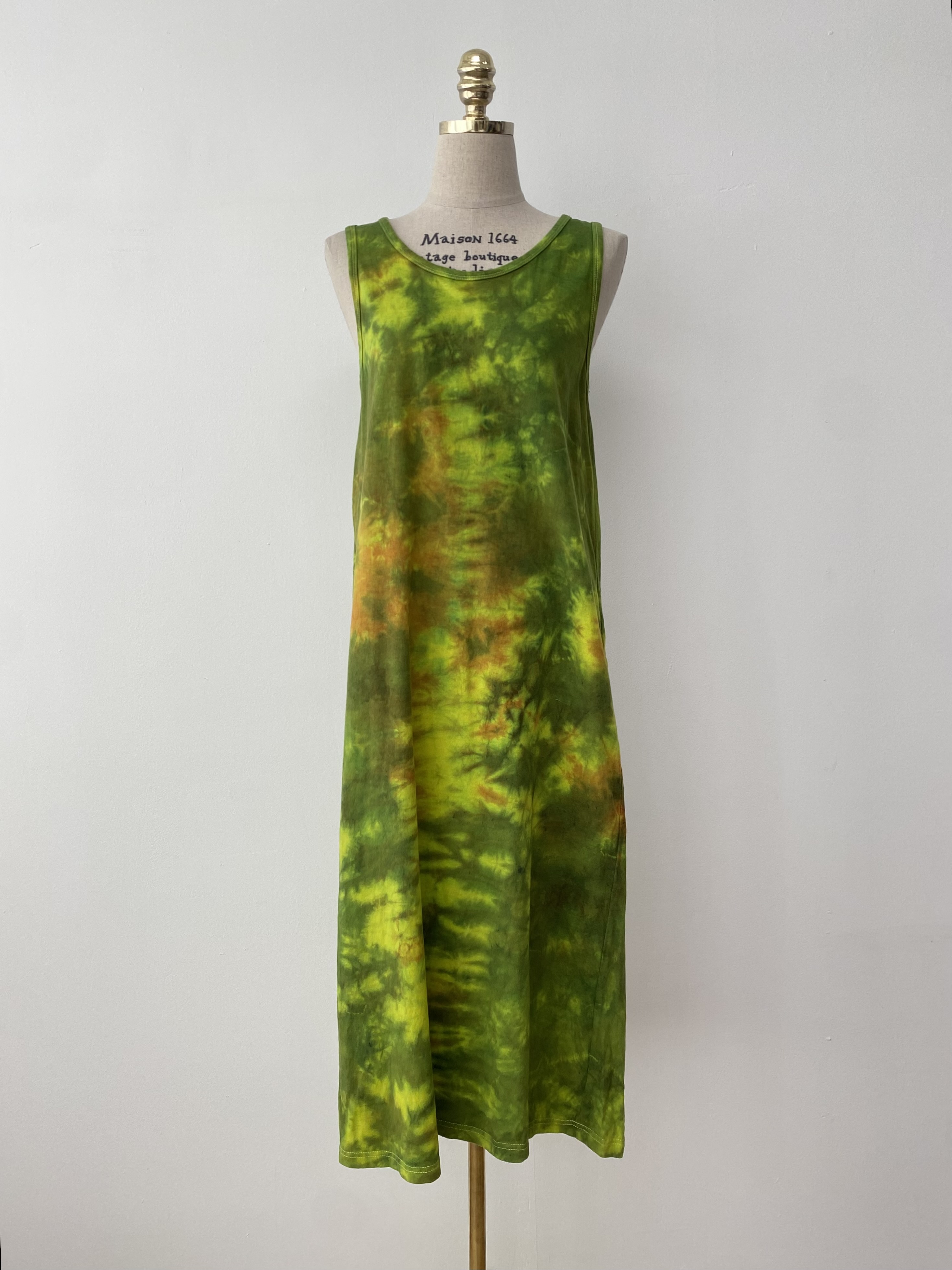 Printed sleeveless long dress