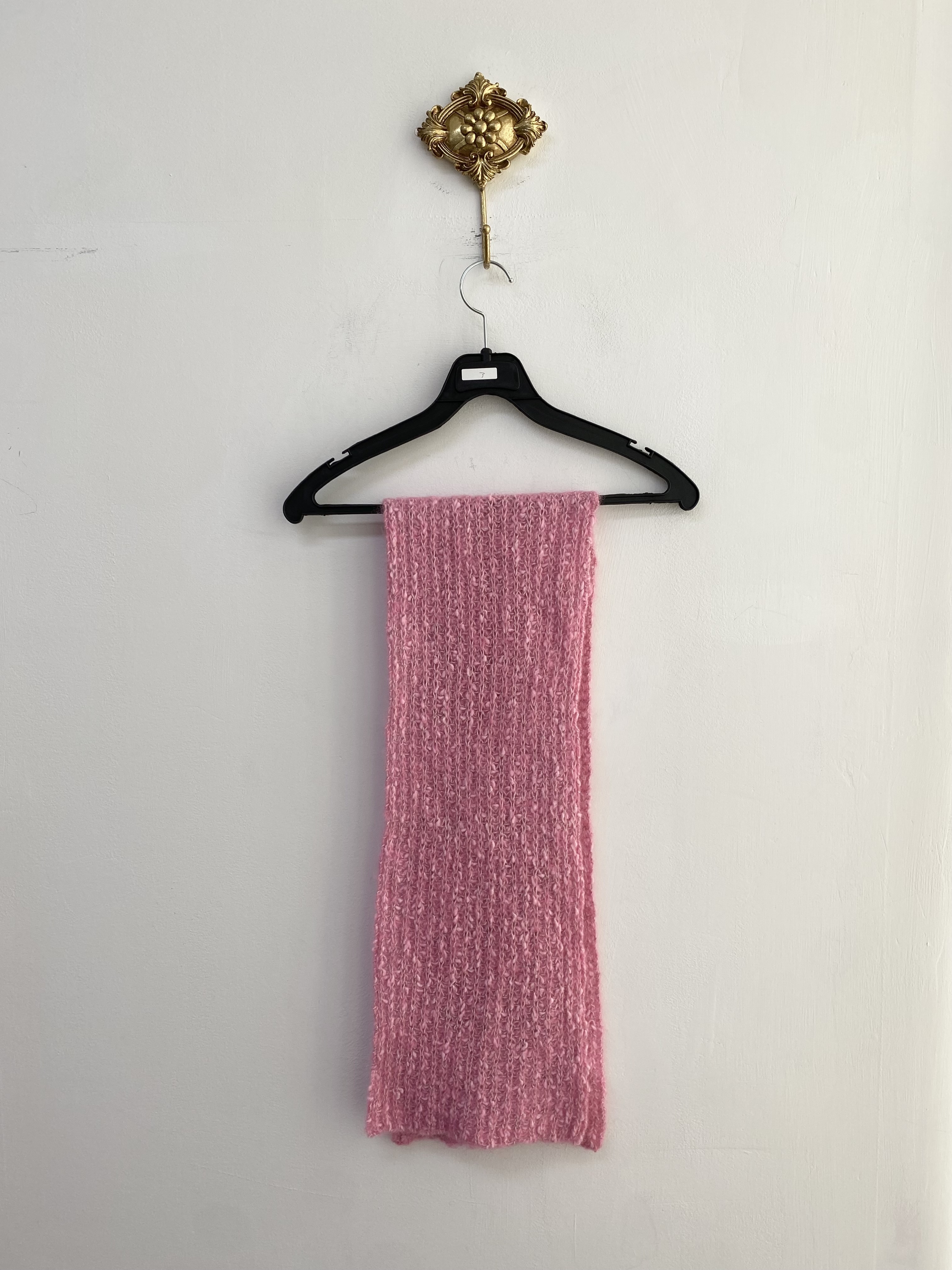 Pink mix knit muffler