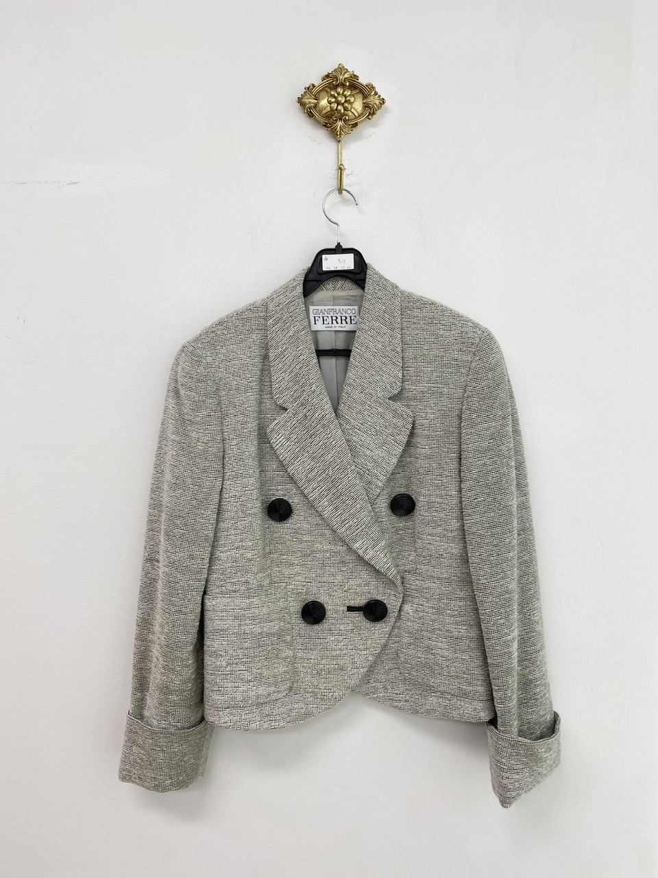 Gianfranco Ferre grey pocket double jacket (made in italy)
