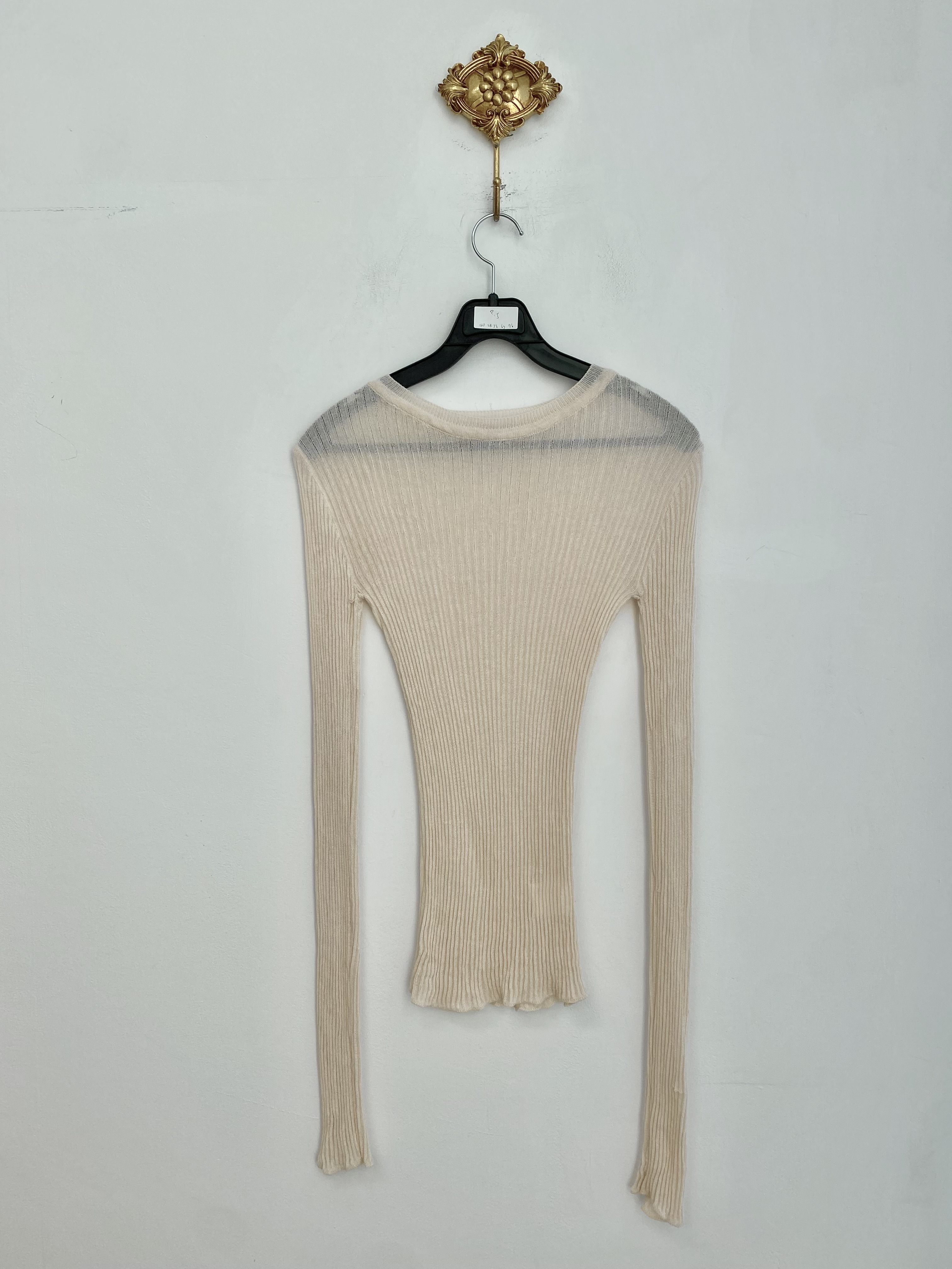 Pink ivory span long sleeve knit