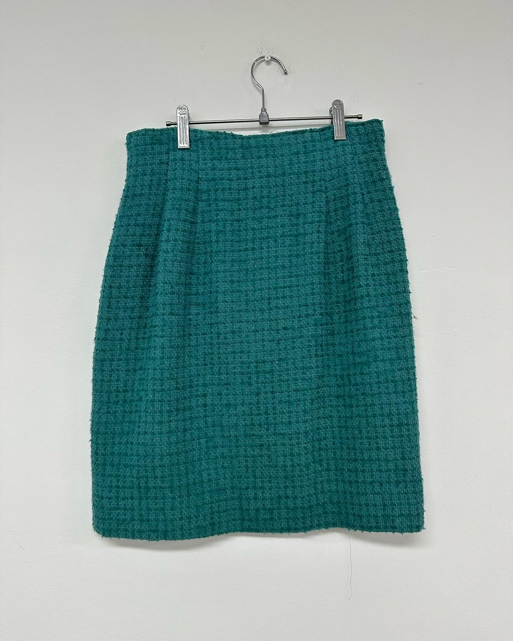 Green tweed skirt